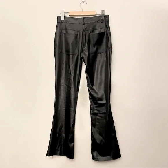 GAP Black Satin Flare Dress Pants 29" Inseam – Size 28 EUC - Picture 7 of 13